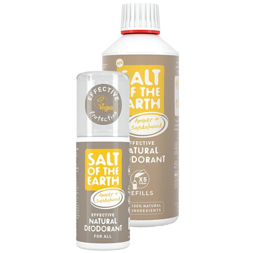 Salt of the Earth Amber & Sandalwood Deodorant spray + Refill Tweedehands