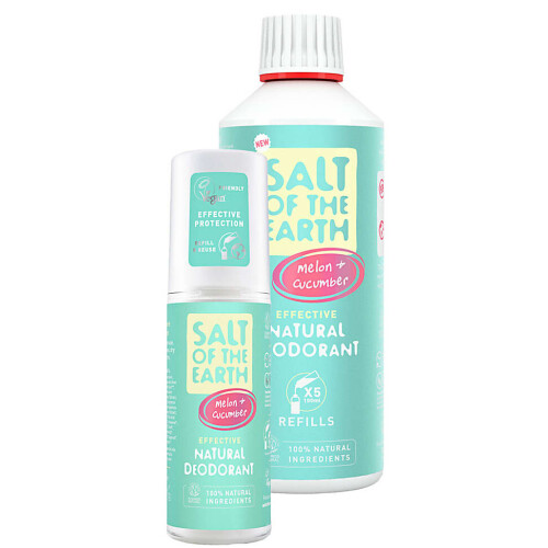 Salt of the Earth Meloen & Komkommer Deodorant spray + Refill Tweedehands