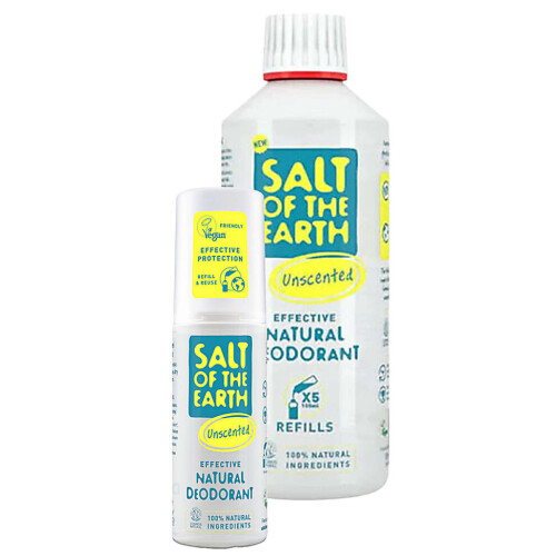 Salt of the Earth Parfumvrij Deodorant spray + Refill Tweedehands