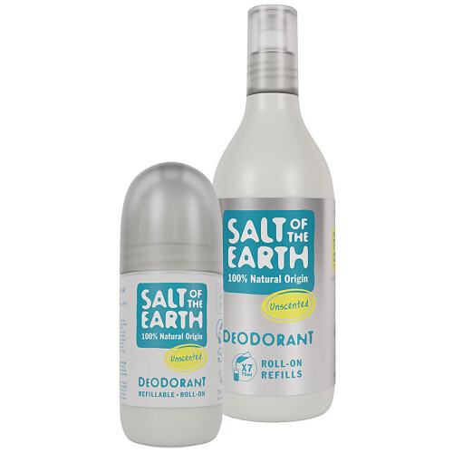 Salt of the Earth Parfumvrij Roll on Deodorant + Refill Tweedehands