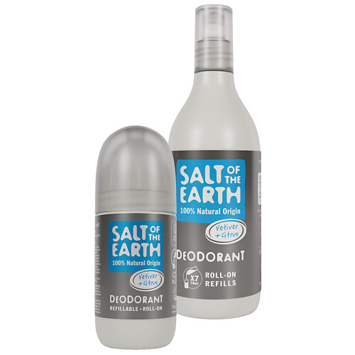 Salt of the Earth Vetiver & Citrus Roll on Deodorant + Refill Tweedehands
