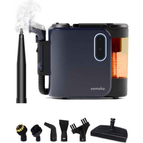Samako PowerClean Pro - Tapijtreiniger - 1800W - 8 Opzetstukken - 100° Stoom