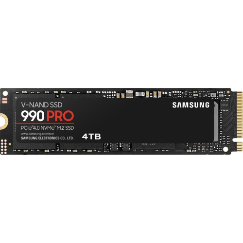 Samsung 990 PRO - Interne SSD - 4 TB - PCIe 4.0 - NVMe M.2 - Leessnelheid 7450 MB/s - Schrijfsnelheid 6900 MB/s