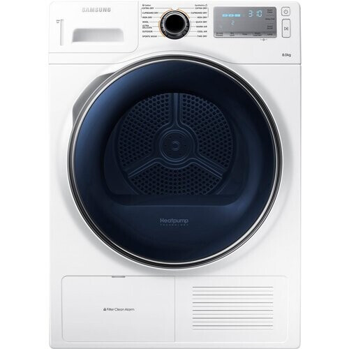 Samsung Dv80h8100hw - Warmtepompdroger - 8 Kg - Sensor Drying - 65 Db - Energieklasse A++ | Tweedehands (Refurbished) Tweedehands