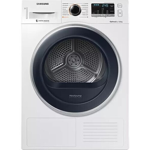 Samsung Dv80m5210qw - Warmtepompdroger - 8 Kg - Optimaldry - 65 Db - Energieklasse A+++ | Tweedehands (Refurbished) Tweedehands