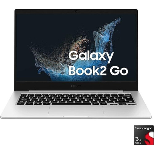 Samsung Galaxy Book2 GO 5G - Laptop 14"FHD Snapdragon 7c+ Gen 3 RAM 4GB 128GB SSD Windows 11 Home Silver