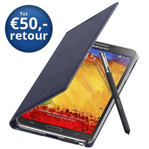 Samsung Galaxy Note 3 - Wallet Flip Cover - Smart sluiting en verborgen opbergvakje - Blauw Tweedehands