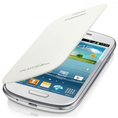 Samsung Galaxy S III Mini - Flip Case - Bescherming tegen vuil en krassen - Wit Tweedehands
