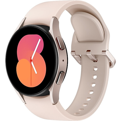 Samsung Galaxy Watch5 40 mm horlogekast van Pink Gold Aluminium op Pink Gold Sport Band S/M - Wi-Fi