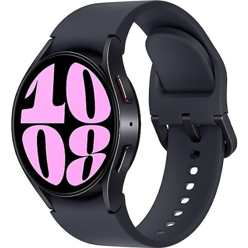 Samsung Galaxy Watch6 40 mm aluminium kast graphite op sportbandje S/M graphite - wifi + 4G Tweedehands