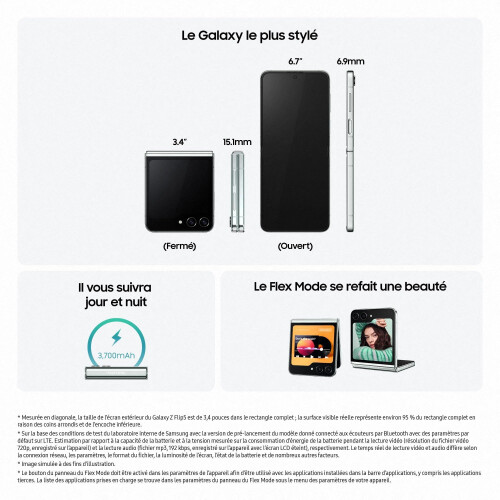 Samsung Galaxy Z Flip5 - Smartphone 5G - 512 Go - Vert d'eau Tweedehands