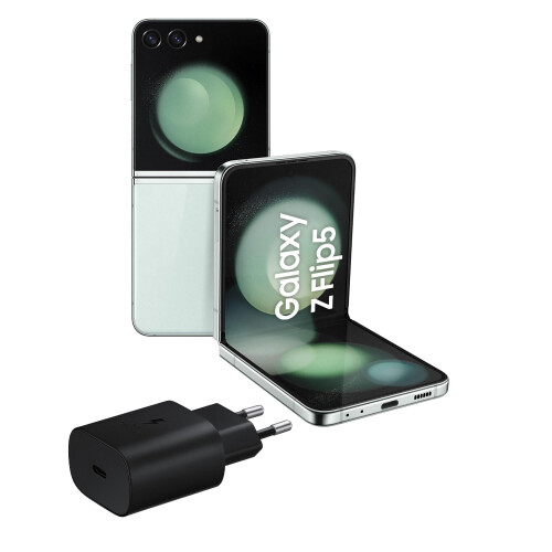 Samsung Galaxy Z Flip5 - Smartphone - RAM 8GB - 512GB - Display 3,4"Super AMOLED/6,7"Dynamic AMOLED 2X - Mint (2023) Tweedehands