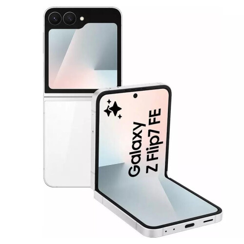 Samsung Galaxy Z Flip7 FE - Wit - 256 GB - Fysieke simkaart + eSIM