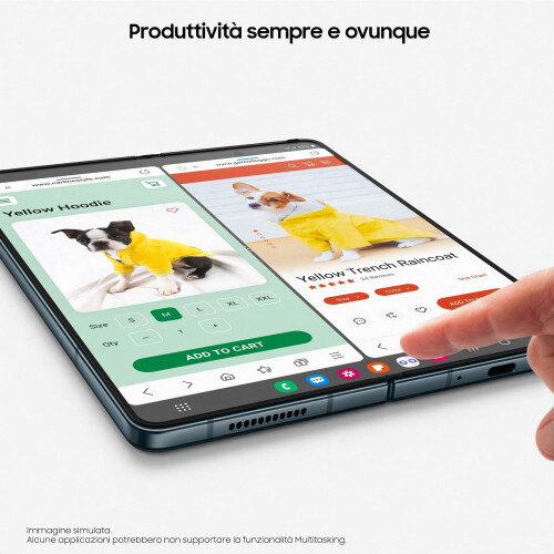 Samsung Galaxy Z Fold4 - 19,3 cm (7.6) - 12 GB RAM 256 GB 5G Drievoudige SIM Android 12 Zwart Tweedehands