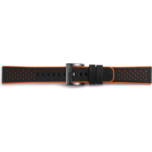 Samsung Gear Sport - Hybrid Sport Armband - Rubber en leer - Oranje Tweedehands