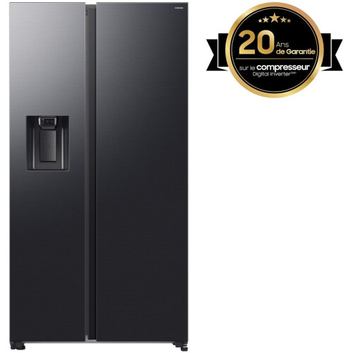 SAMSUNG RS70F66KCF - Amerikaanse koelkast - breedte 91.2 cm - hoogte 178.4 cm - inhoud 634 l - NoFro