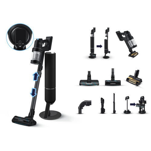 Samsung VS28C9784QK - Steelstofzuiger - 280W zuigkracht - 100 minuten batterijduur