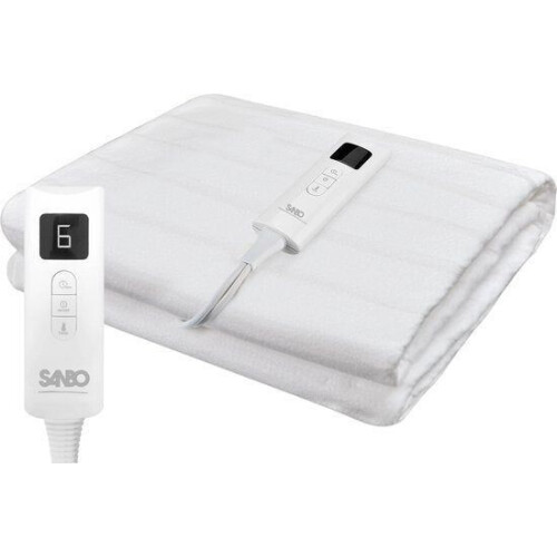 Sanbo Elektrische Deken - Onderdeken - 150 x 80 cm - 7 Warmtestanden - Wit
