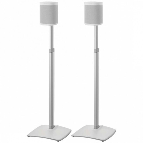 Sanus Systems WSSA1 - Verstelbare speaker vloerstandaard - Geschikt voor Sonos ONE ONE SL PLAY:1, PLAY:3 - Wit