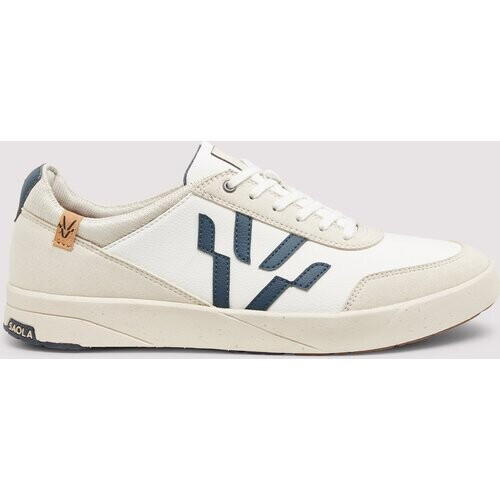 SAOLA dames vegan Sneakers Cali Wit Marineblauw Tweedehands