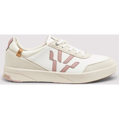 SAOLA dames vegan Sneakers Cali Wit Roze Tweedehands