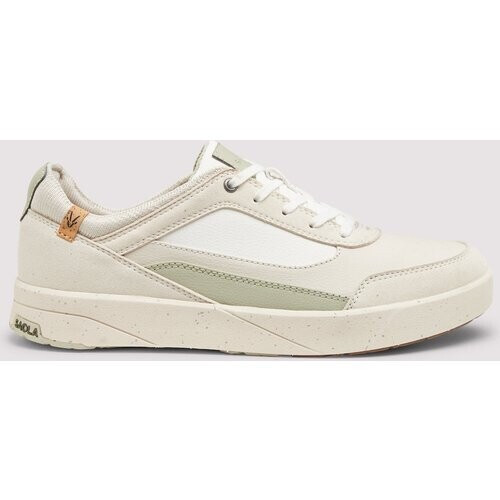 SAOLA dames vegan Sneakers Quito Wit Vervaagd Groen Tweedehands