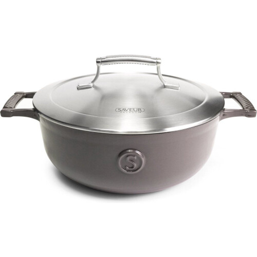 Saveur Selects Hapjespan - Gietijzer -Ø25 cm - PFAS-vrij - Inductie - Grijs Tweedehands