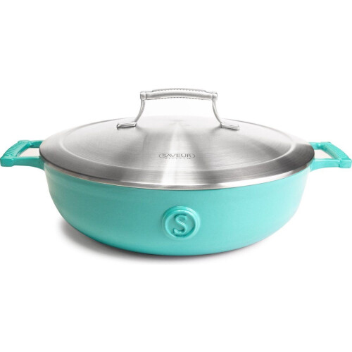 Saveur Selects Hapjespan -Ø30 cm - Gietijzer - PFAS-vrij - Inductie - Blauw Tweedehands