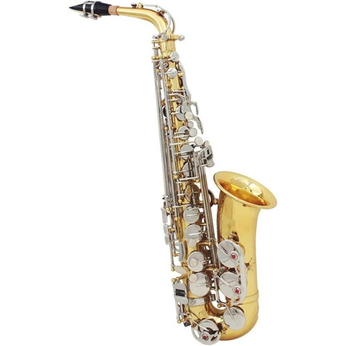 Saxofoon Alt-saxofoon - Messing - Gegraveerde schelpknop - Glanzend