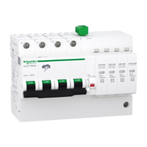 Schneider Electric Acti9 iQuick PRD40r - Overspanningsbeveiliging 3P+N - 20 kA uitschakelcapaciteit - Wit