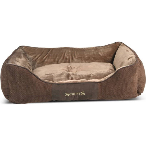 Scruffs Chester Box Bed - Hondenmand Stevig - Anti-Slip - Wasbaar - Bruin - L - 75 x 60 cm