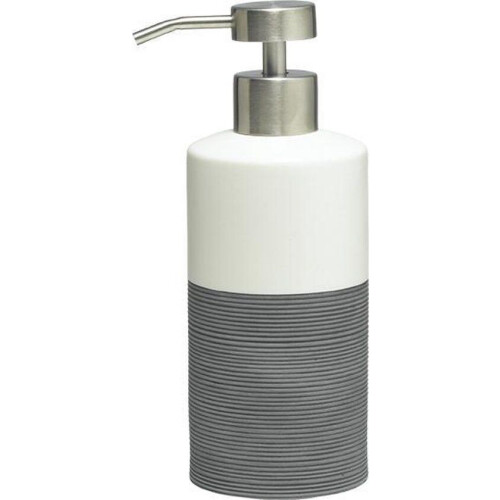 Sealskin Doppio - Zeepdispenser 325 ml - Handgeschilderd keramiek - Grijs