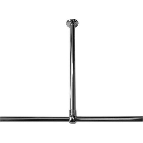 Sealskin Seallux - Plafondsteun douchegordijnstang 60 cm - Chroom Tweedehands