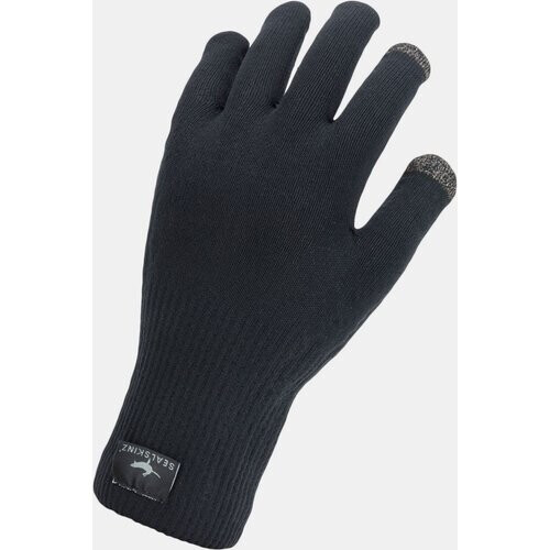 Sealskinz Waterproof All Weather Ultra Grip Knitted Fietshandschoen Zwart Tweedehands