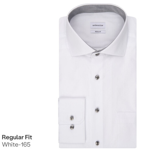 Seidensticker Business Shirt White-665 SF Spread Kent - Maat 40 - Klassiek en Elegant voor de Modern Tweedehands