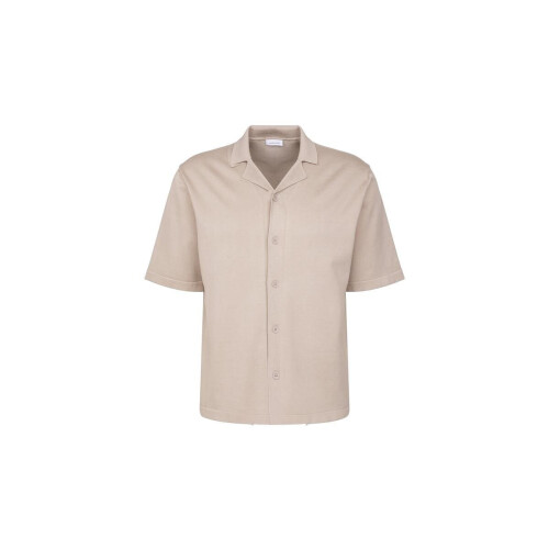 Seidensticker Knitted Hemd - Beige - XXL - Resort Shirt