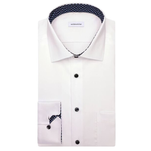 Seidensticker New Kent - Heren Overhemd - Slim Fit - Extra Lange Mouwen - Wit - Maat 40 Tweedehands