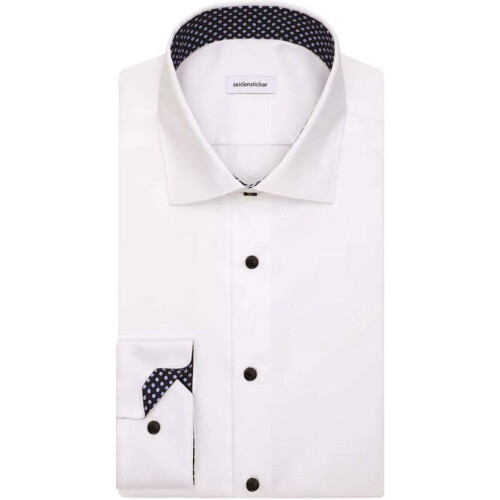 Seidensticker New Kent - Overhemd - Slim Fit - Extra Lange Mouwen - Wit - Maat 39 Tweedehands