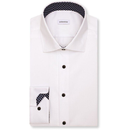 Seidensticker New Kent - Overhemd - Slim Fit - Extra Lange Mouwen - Wit - Maat 44 Tweedehands