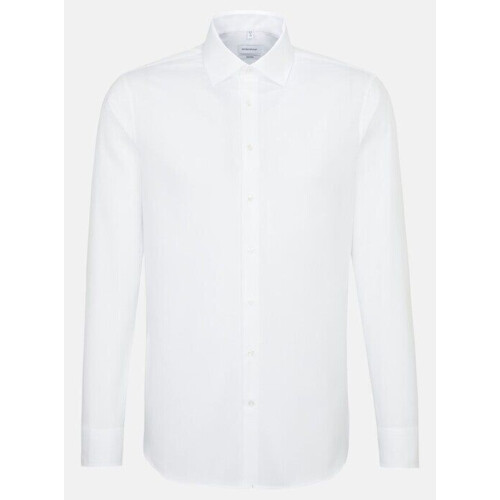 Seidensticker Shaped Fit - Business Overhemd - Strijkvrij - Wit - Maat 45