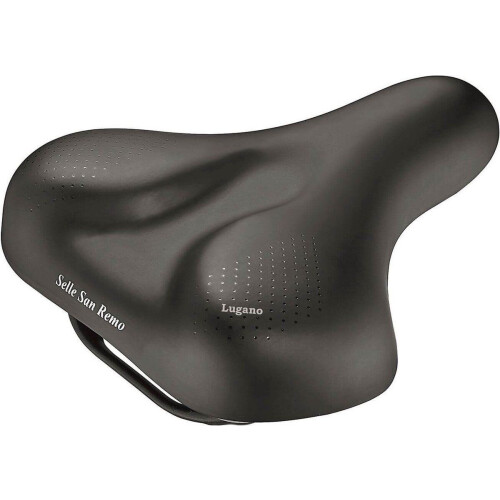 Selle San Remo Lugano - Zadel - HR schuim elastomeer-vering - Bruin Tweedehands