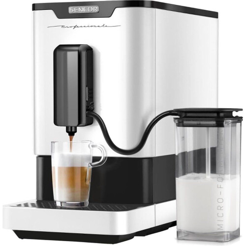 SENCOR Automatische Espressomachine - 19 Bar - Melkopschuimer - Geïntegreerde Koffiebonenmolen Tweedehands