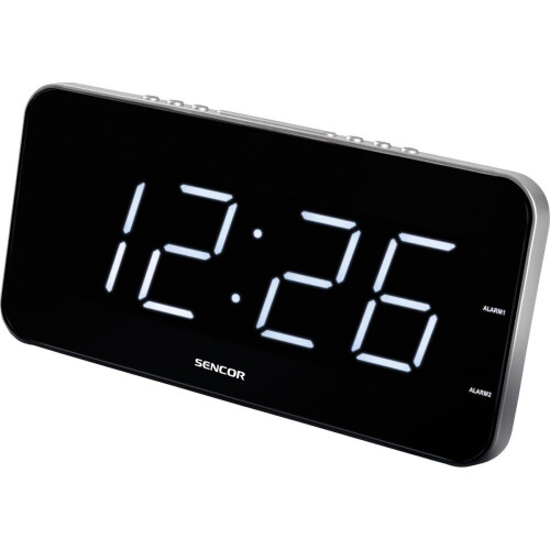 SENCOR SDC 130 WH - Klokradio - Dimbaar display - Zilver