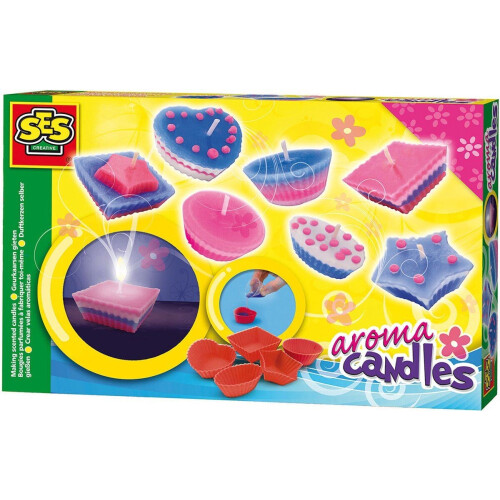 SES - Geurkaarsen Maken - met 5 vormpjes, 3 kleuren was, lont en maatbekers - Kaarsen Maken - kaarsen maken set - knutselpakket - knutselen meisjes 12 jaar creatief Tweedehands