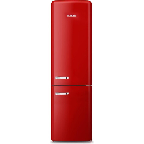 Severin 8927 - Koelvriescombinatie vrijstaand - 250 liter - retro - rood Tweedehands