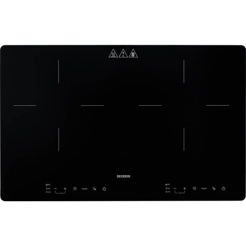 Severin DK 1033 - Inductiekookplaat - 3.400 W - Panherkenning (Ø 22cm) - Touch-bedieningspaneel - Temperatuurinstelling 60-240 °C - Luxe mat glazen oppervlak - 2-pits - Timer - Kinderslot