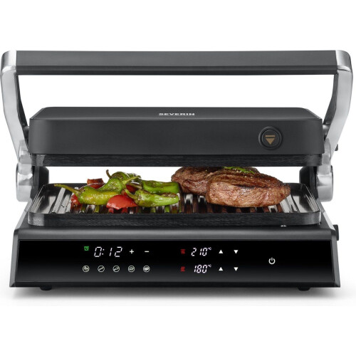 Severin KG 2399 - Contactgrill - 1.800 W - 5 Automatische programma's - Zwart Tweedehands