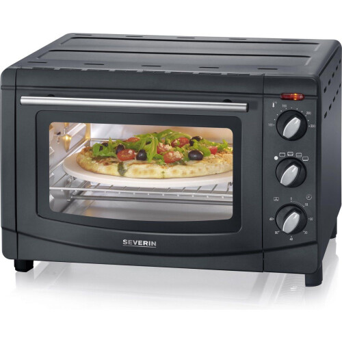 Severin TO 2068 - Bak- en Grilloven - 20 Liter - Incl. pizzasteen en draaispit - Zwart Tweedehands