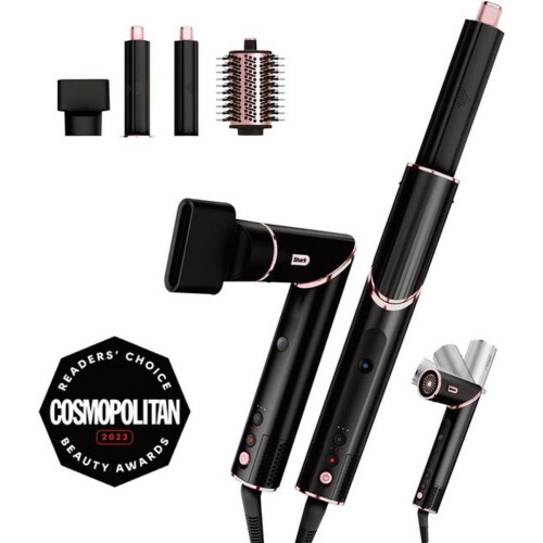 Shark FlexStyle HD424EU - 3-in-1 Föhn en Multistyler - Airstyler Volumeborstel Accessoires - Zwart/Rose