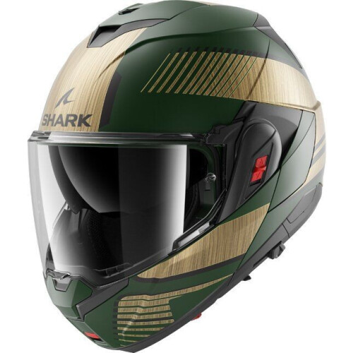 Shark Oxo systeemhelm - 2-in-1 helm - ECE22.06 - Mat Groen Goud - M